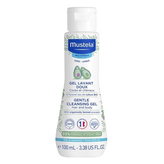 Mustela Gentle Cleansing Gel Απαλό Αφροντούς για Σώμα & Μαλλιά με Βιολογικό Αβοκάντο, 100ml