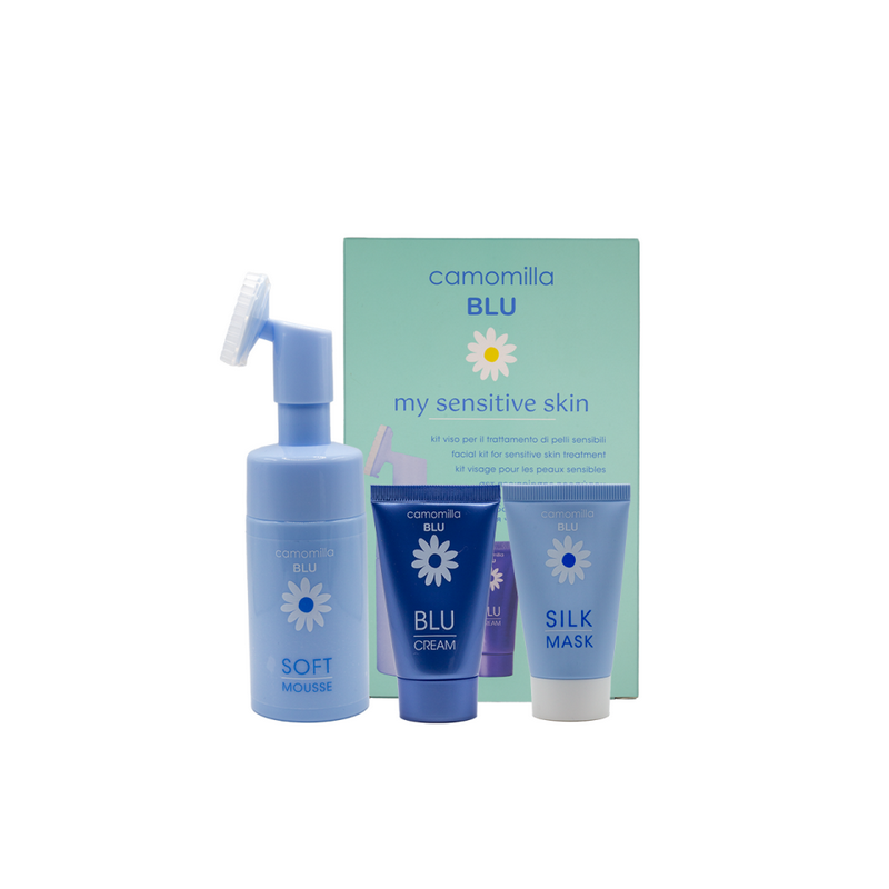 CAMOMILLA BLU MY SENSITIVE SKIN FACE 30ML Promo (Soft Mousse 100ml & Silk Mask 30ml & Blu Cream 30ml)
