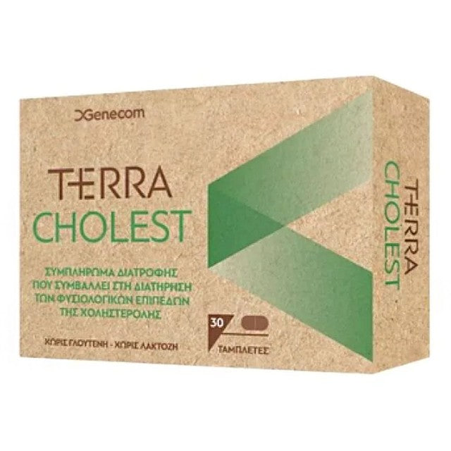 Genecom Terra Cholest για τη Διατήρηση των Φυσιολογικών Επιπέδων της Χοληστερόλης, 30tabs