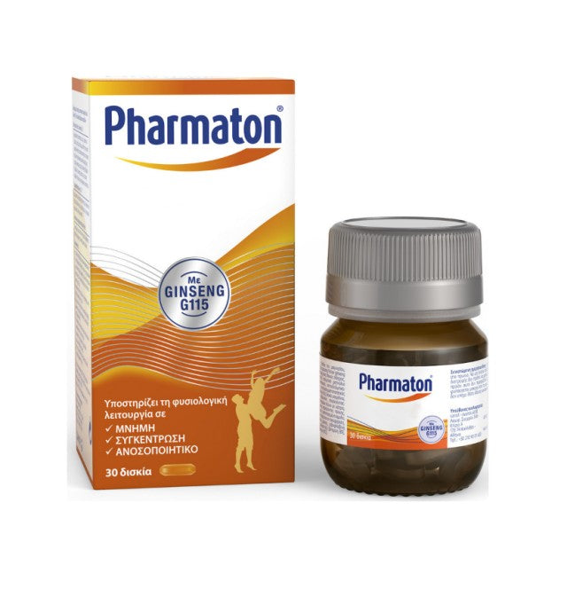 Pharmaton Geriatric Συμπλήρωμα Διατροφής με Ginseng G115 για Ενέργεια & Πνευματική Ευεξία, 30 tabs
