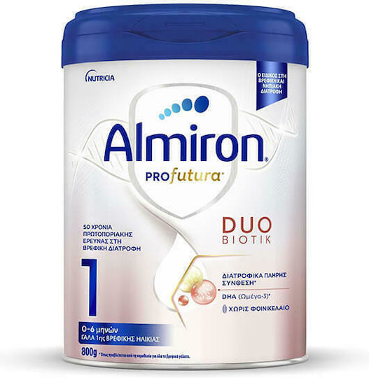 Almiron Profutura 1 DUO Biotik Γάλα 1ης Βρεφικής Ηλικίας από 0-6 Μηνών 800gr