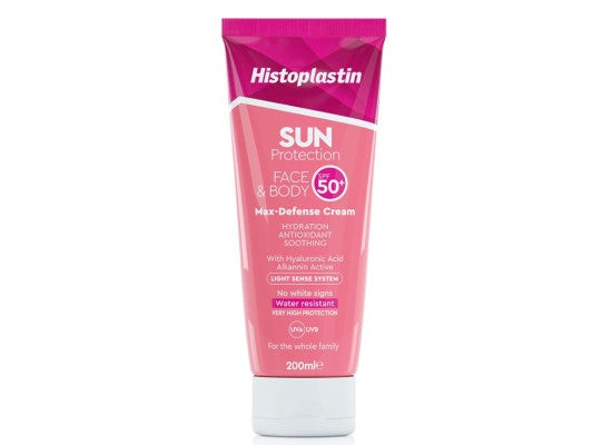 Histoplastin Sun Protection Face & Body Max Defense Cream SPF50+ Αντηλιακή Κρέμα Προσώπου & Σώματος, 200ml