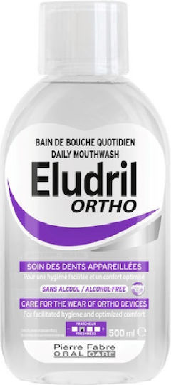 Elgydium Eludril Ortho Mouthwash 500ml - Στοματικό Διάλυμα Για Άτομα Που Φορούν Ορθοδοντικούς Μηχανισμούς