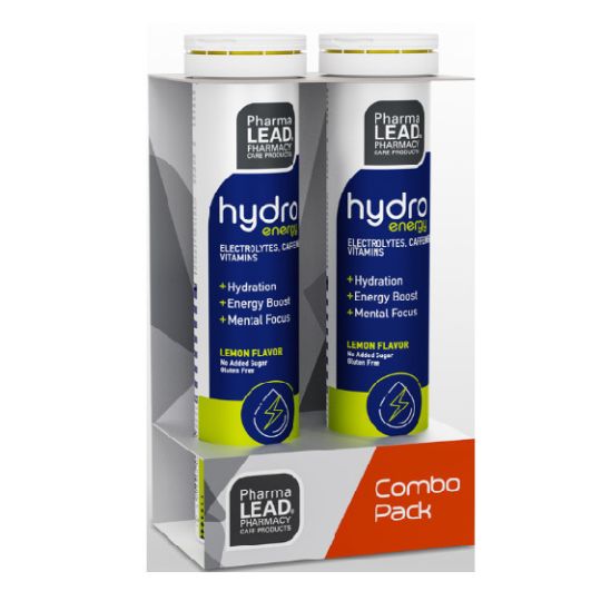 Pharmalead - Promo Hydro Energy Συμπλήρωμα διατροφής με Ηλεκτρολύτες, Βιταμίνες και Καφεΐνη (1+1 Δώρο) - 2x20 αναβράζοντα δισκία