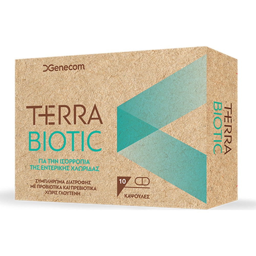 Genecom Terra Biotic με Προβιοτικά και Πρεβιοτικά 10 κάψουλες