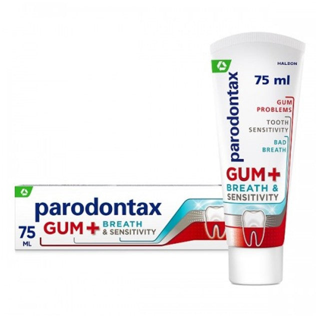 Parodontax Gum+ Breath & Sensitivity Οδοντόκρεμα για Υγιή Ούλα & Δροσερή Αναπνοή 75ml