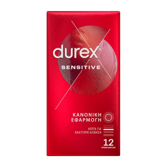 Durex Προφυλακτικά Sensitive Λεπτά 12τμχ