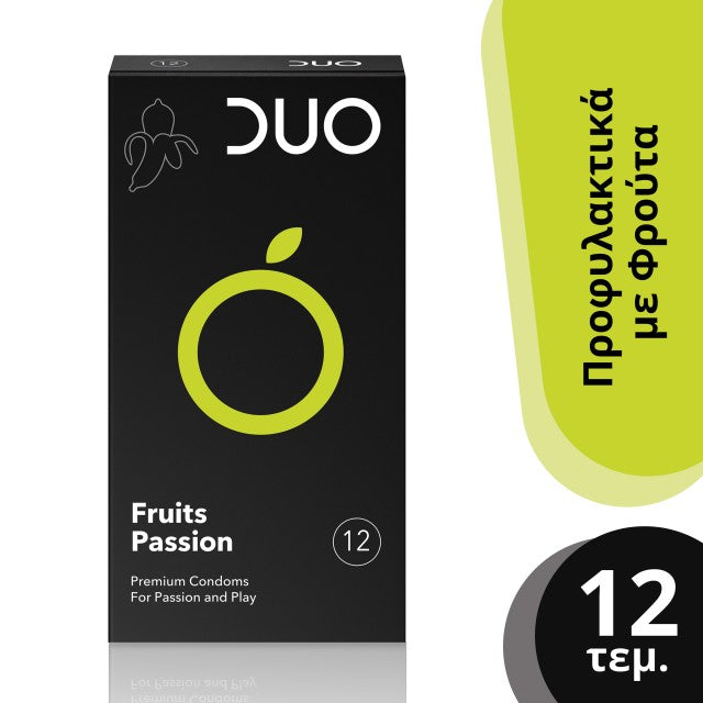 Duo Fruit Passion Προφυλακτικά με Γεύσεις 12 Τεμάχια