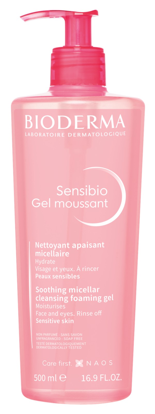 Bioderma Sensibio Gel Moussant Καταπραϋντικό Τζελ Καθαρισμού Προσώπου για Ευαίσθητο Δέρμα, 500ml