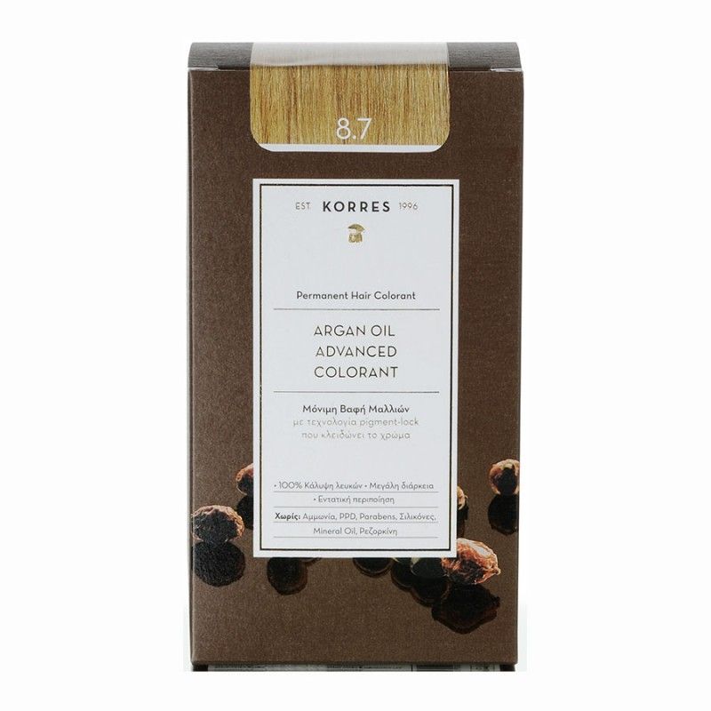 KORRES Argan Oil Advanced Colorant 8.7 Καραμέλα, 50ml