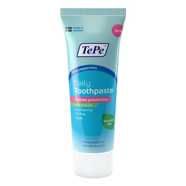 TePe Daily 75ml Οδοντόκρεμα Για Ενήλικες και Παιδιά από 7 ετών, 75ml