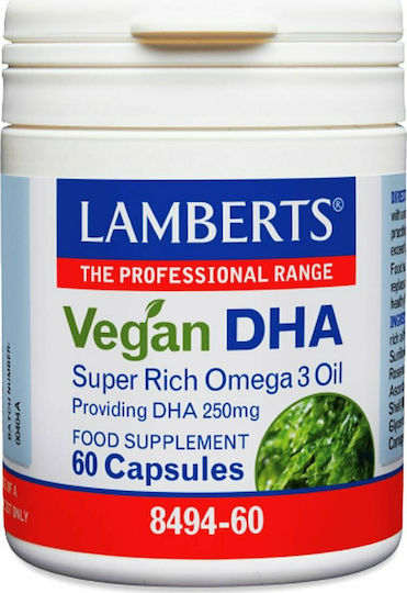 LAMBERTS VEGAN DHA SUPER RICH OMEGA 3 OIL 60CAPS.