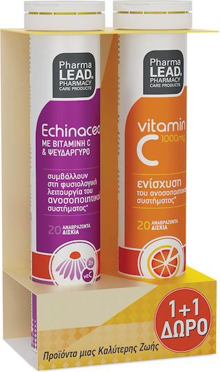 Pharmalead Echinacea Vitamin C Zinc, 20 Αναβράζοντα Δισκία & Vitamin C 1000, 20 αναβράζοντα δισκία