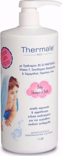 THERMAL MED BABY 2 σε 1 Σαμπουάν & Αφρόλουτρο με Χαμομήλι 1000ml με Αντλία