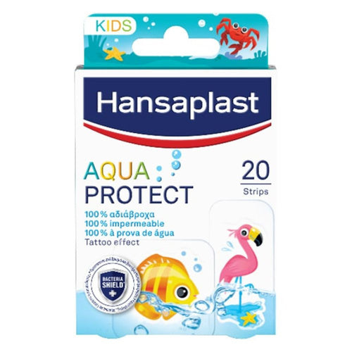Hansaplast Aqua Protect Kids 20 Τεμάχια Αδιάβροχα Παιδικά Επιθέματα σε Δύο Διαφορετικά Μεγέθη που Προστατεύουν Πλήρως την Πληγή