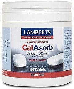 Lamberts CalAsorb Calcium 800mg 180 ταμπλέτες