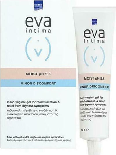 InterMed Eva Intima Moist pH 5.5 Gel για Ενυδάτωση της Ευαίσθητης Περιοχής με Χαμομήλι & Αλόη 9 x 50gr
