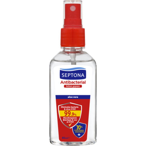 Septona Mild Antiseptic Lotion Αντισηπτικό Καθαριστικό Χεριών με Αλόη, 80ml