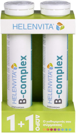 Helenvita B-Complex Βιταμίνη για Ενέργεια, Ενίσχυση του Ανοσοποιητικού & το Νευρικό Σύστημα 2 x 20 αναβράζοντα δισκία