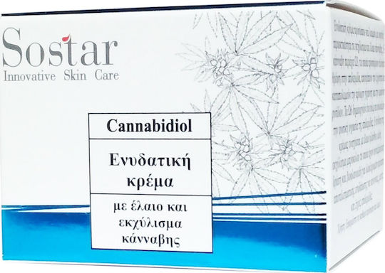Sostar Cannabidiol 24ωρη Ενυδατική Κρέμα Προσώπου με Aloe Vera & Κάνναβη 50ml