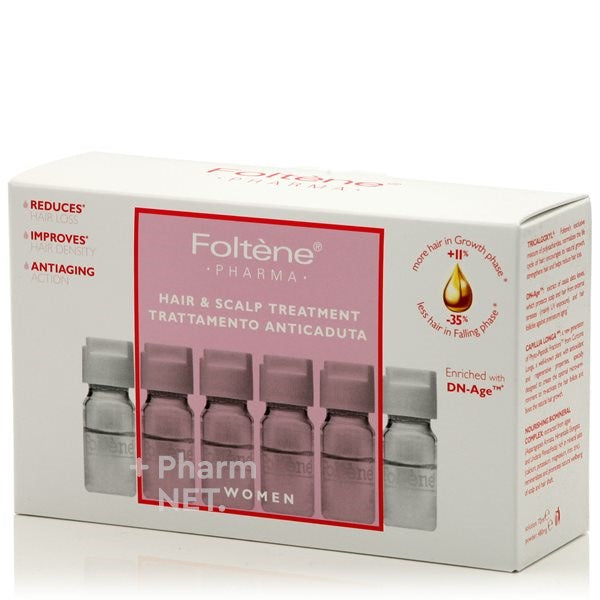 Promo Hair & Scalp Treatment Women 12 Vials & Gift Shampoo Strengthening For Thinning Hair 200ml