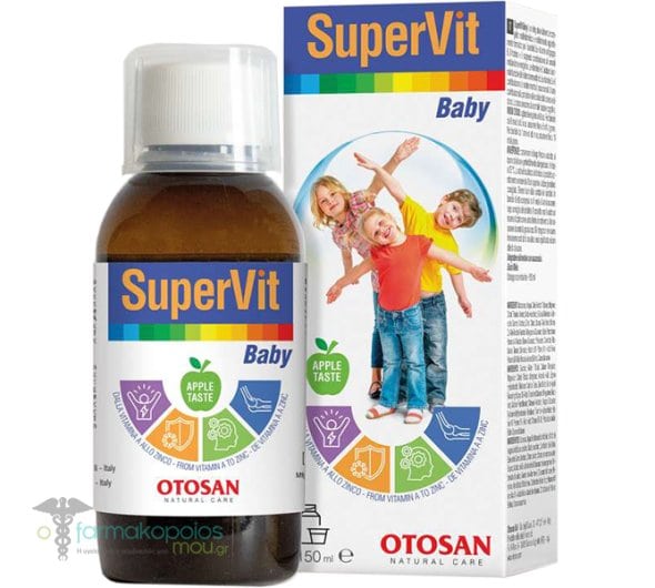 Otosan Supervit Baby Πολυβιταμίνη για Ενέργεια & Ενίσχυση του Ανοσοποιητικού Μήλο 150ml