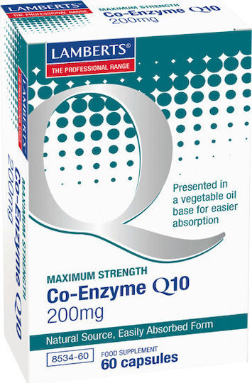 Lamberts Co-Enzyme Q10 χωρίς Γλουτένη 200mg 60 κάψουλες