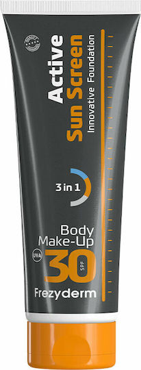 Frezyderm Active Sun Screen Innovative Foundation Αδιάβροχη Αντηλιακή Κρέμα για το Σώμα SPF30 με Χρώμα 75ml