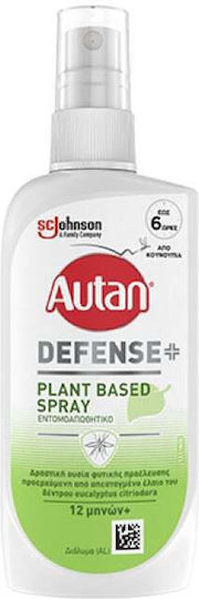 Autan Defense Plant Based Εντομοαπωθητική Λοσιόν σε Spray Κατάλληλη για Παιδιά 100ml