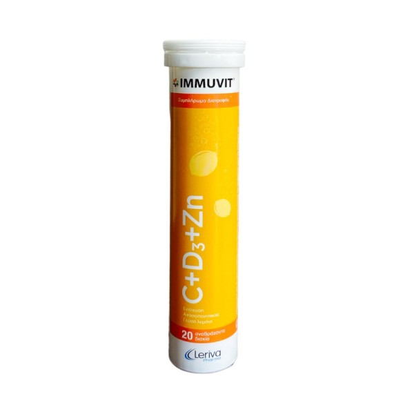 Leriva Immuvit C+D3+Zn X 20 Effervescent Tabs