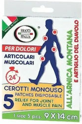Brand Italia Arnica Patches Αυτοκόλλητο Επίθεμα μιας Χρήσης με Άρνι… Brand Italia Arnica Patches Αυτοκόλλητο Επίθεμα μιας Χρήσης με Άρνικα Montana 9x14cm 5 Τεμάχια