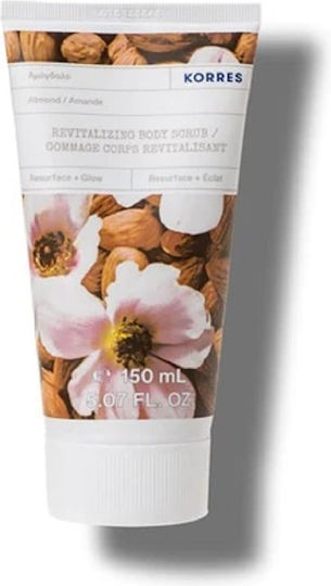 Korres Revitalizing Body Scrub Resurface & Glow Almond 150ml Αναζωογονητικό Scrub Σώματος Αμύγδαλο