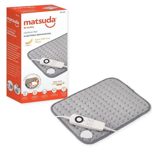Θερμοφόρα Ηλεκτρική Matsuda -HP 301- 30x40cm, 6 θέσεων θερμοκρασίας, Πλενόμενη, 100W