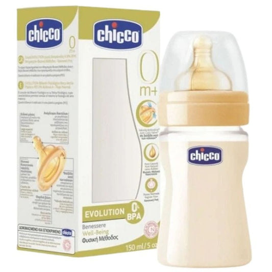 Chicco Evolution Πλαστικό Μπιμπερό Με Θηλή Σιλικόνης 0+m 150ml