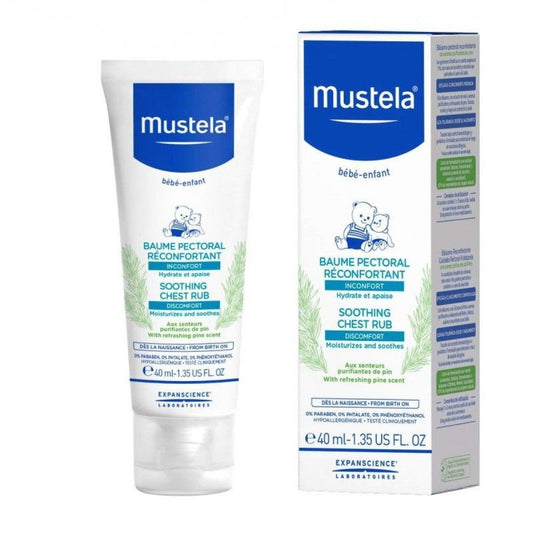 Mustela Soothing Chest Rub Κρέμα Εντριβής Στήθους, 40ml