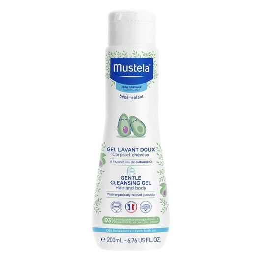 Mustela Gentle Cleansing Gel Απαλό Αφροντούς για Σώμα & Μαλλιά με Βιολογικό Αβοκάντο, 200ml
