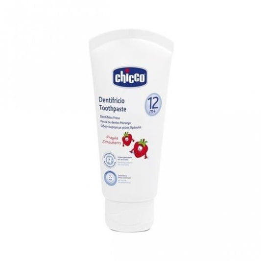 Chicco Toothpaste 12+ Mηνών Παιδική Φθοριούχος Οδοντόκρεμα Με Γεύση Φράουλα 50ml