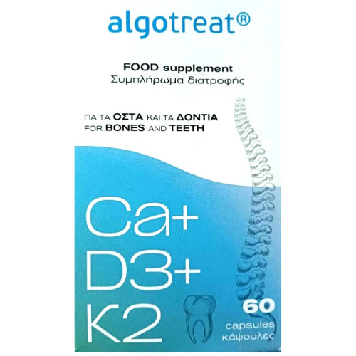Algotech Algotreat Ca﹢D3﹢K2 Food Supplement For Bones & Teeth 60caps