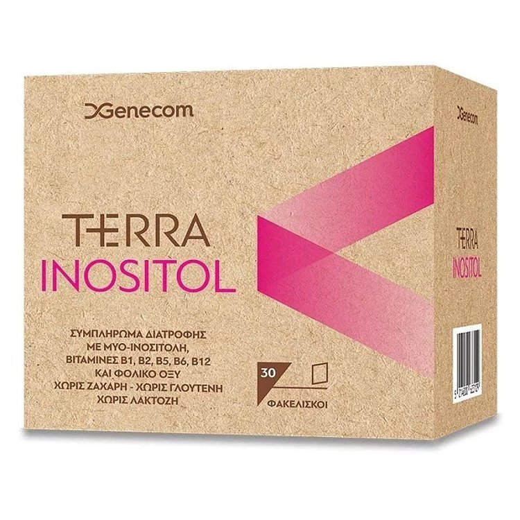 Genecom Terra Inositol, 30sachets,Συμπλήρωμα Διατροφής με Ινοσιτόλη & Βιταμίνες του συμπλέγματος B
