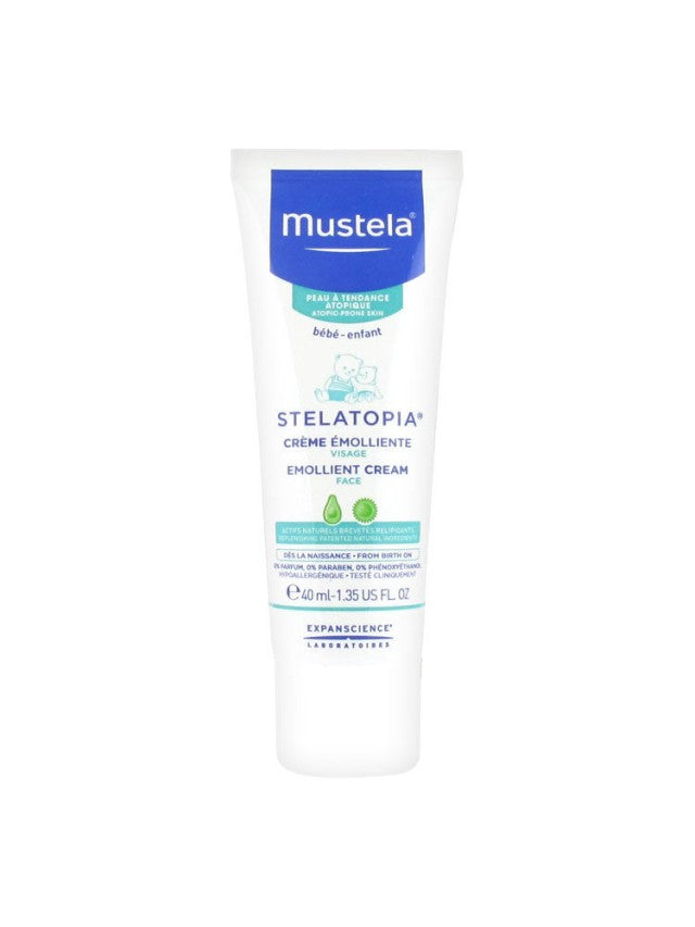 Mustela Stelatopia Emollient Face Cream Μαλακτική κρέμα για το Βρεφικό Πρόσωπο 40ml