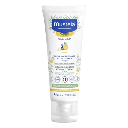Mustela Bebe Nourishing Cream With Cold Cream Κρέμα Ενυδάτωσης Προσώπου για Ξηρό Δέρμα, 40ml