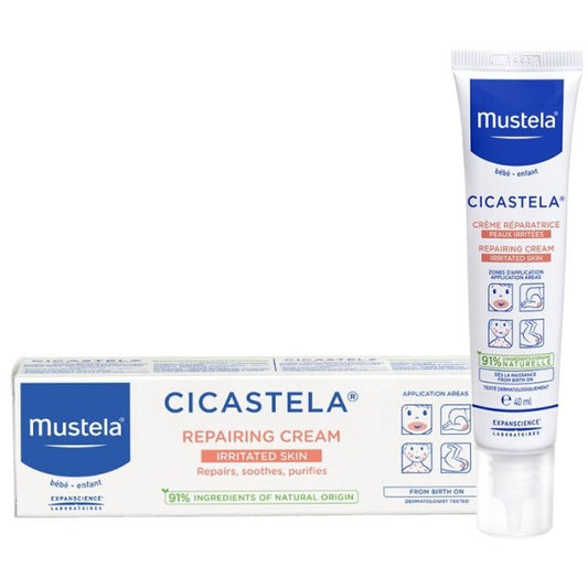Mustela Cicastela Κρέμα Ανάπλασης για το Ερεθισμένο Παιδικό & Βρεφικό Δέρμα 40ml
