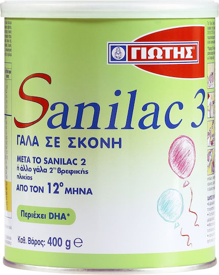 Sanilac 3 Γάλα σε Σκόνη από τον 12ο Μήνα 400gr