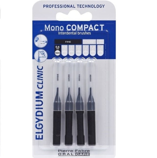 Elgydium Μεσοδόντια βουρτσακια Mono Compact Black 0.35 4τμχ