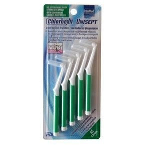 Intermed Chlorhexil Interdental Brushes M 1.2mm Μεσοδόντια βουρτσάκια καθαρισμού με λαβή 5 τεμάχια