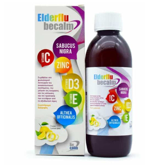 Elderflu Adult Σιρόπι για την Πρόληψη & Αντιμετώπιση της Γρίπης με γεύση Λεμόνι 250ml