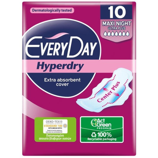 EVERYDAY HYPERDRY ΣΕΡΒΙΕΤΕΣ 10τεμ. - (MAXI NIGHT ULTRA PLUS)