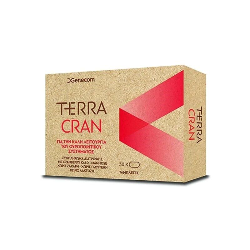 Genecom Terra Cran Συμπλήρωμα Διατροφής κατά των Ουρολοιμώξεων 30 ταμπλέτες