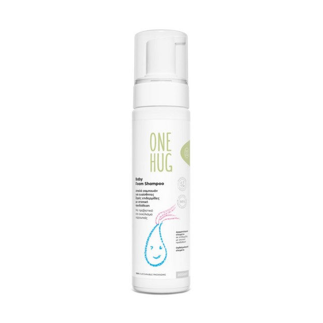 One Hug Baby Foam Shampoo Απαλό Σαμπουάν σε Μορφή Αφρού, 200ml