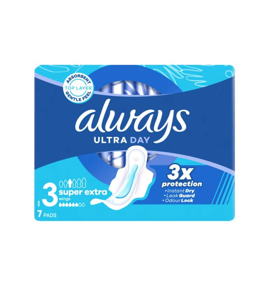 Always Ultra Day Super Extra Σερβιετες 7pads